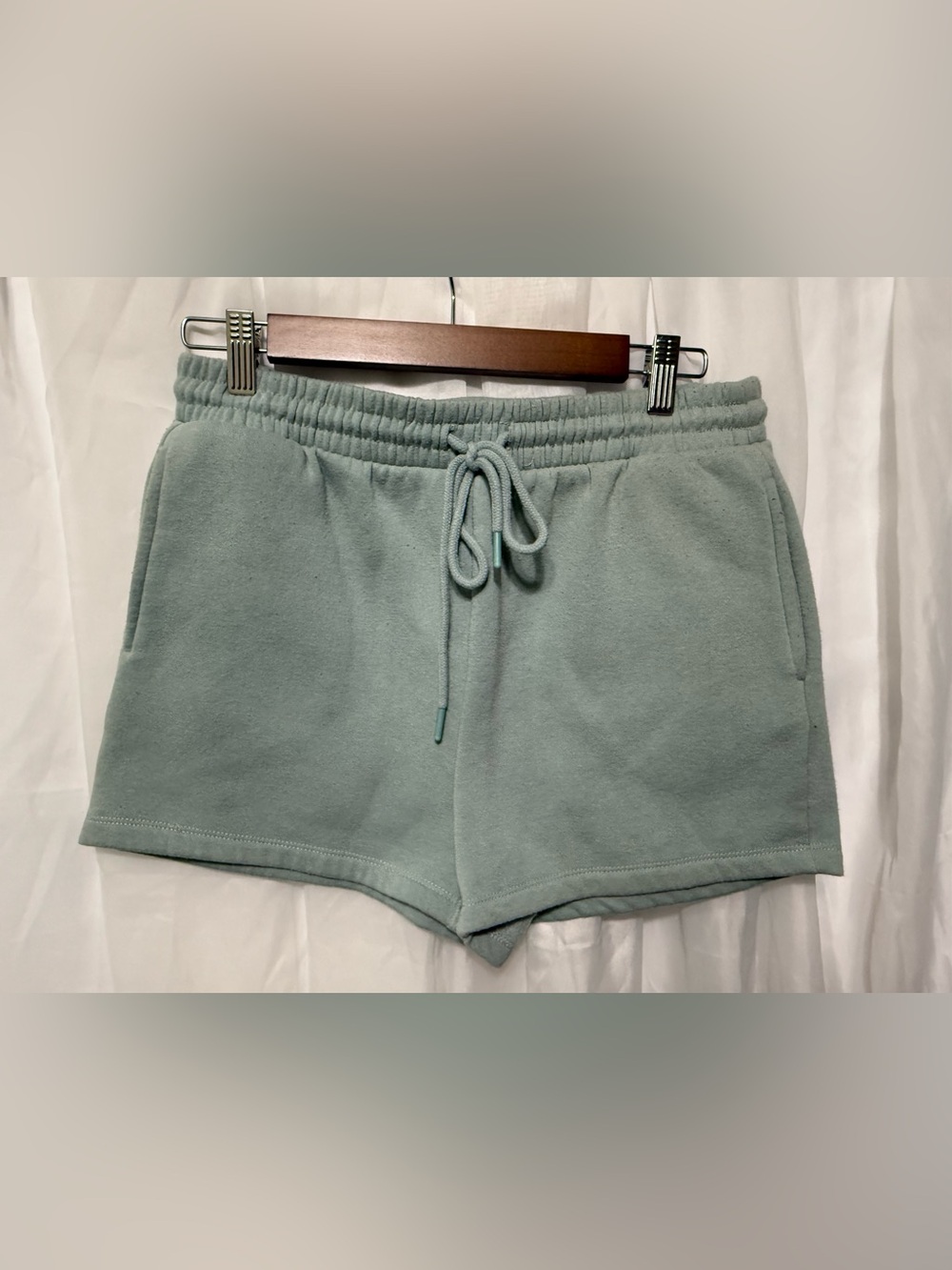 Sage Green Ribbed Tank and Drawstring Shorts Set - Picture 3 of 4
